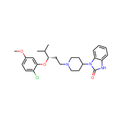 COc1ccc(Cl)c(O[C@@H](CCN2CCC(n3c(=O)[nH]c4ccccc43)CC2)C(C)C)c1 ZINC000028351153