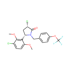 COc1ccc(Cl)c(OC)c1[C@@H]1C[C@H](Cl)C(=O)N1Cc1ccc(OC(F)(F)F)cc1 ZINC000167053999