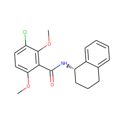 COc1ccc(Cl)c(OC)c1C(=O)N[C@H]1CCCc2ccccc21 ZINC000114428153