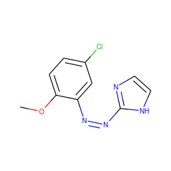 COc1ccc(Cl)cc1/N=N\c1ncc[nH]1 ZINC000101171814