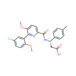 COc1ccc(Cl)cc1-c1nc(C(=O)N[C@@H](CC(=O)O)c2ccc(C)cc2)ccc1OC ZINC000261167891