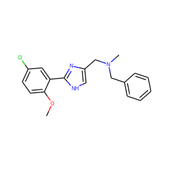 COc1ccc(Cl)cc1-c1nc(CN(C)Cc2ccccc2)c[nH]1 ZINC000013741822