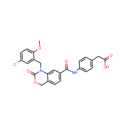 COc1ccc(Cl)cc1CN1C(=O)OCc2ccc(C(=O)Nc3ccc(CC(=O)O)cc3)cc21 ZINC000299859951
