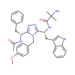 COc1ccc(Cn2c([C@@H](Cc3ccccc3)NC(C)=O)nnc2[C@@H](Cc2c[nH]c3ccccc23)NC(=O)C(C)(C)N)cc1 ZINC000114496756