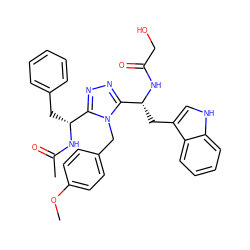 COc1ccc(Cn2c([C@@H](Cc3ccccc3)NC(C)=O)nnc2[C@@H](Cc2c[nH]c3ccccc23)NC(=O)CO)cc1 ZINC000096173886