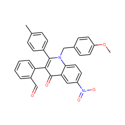 COc1ccc(Cn2c(-c3ccc(C)cc3)c(-c3ccccc3C=O)c(=O)c3cc([N+](=O)[O-])ccc32)cc1 ZINC001772588003