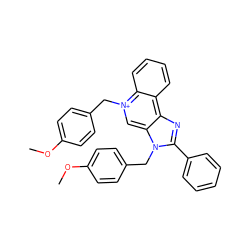 COc1ccc(Cn2c(-c3ccccc3)nc3c4ccccc4[n+](Cc4ccc(OC)cc4)cc32)cc1 ZINC000072175434