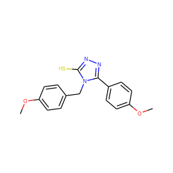 COc1ccc(Cn2c(S)nnc2-c2ccc(OC)cc2)cc1 ZINC000005910836