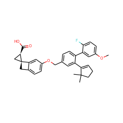 COc1ccc(F)c(-c2ccc(COc3ccc4c(c3)[C@]3(C4)C[C@H]3C(=O)O)cc2C2=CCCC2(C)C)c1 ZINC000096270313