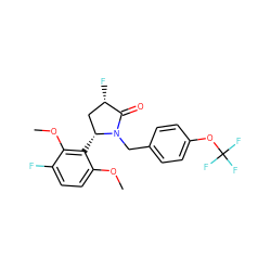 COc1ccc(F)c(OC)c1[C@@H]1C[C@H](F)C(=O)N1Cc1ccc(OC(F)(F)F)cc1 ZINC000167870556