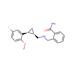 COc1ccc(F)cc1[C@H]1C[C@H]1CNCc1ccccc1C(N)=O ZINC001772598766