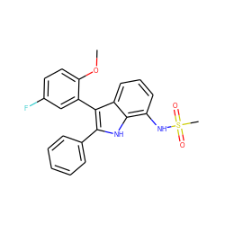 COc1ccc(F)cc1-c1c(-c2ccccc2)[nH]c2c(NS(C)(=O)=O)cccc12 ZINC000473110119