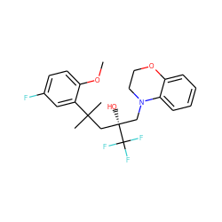 COc1ccc(F)cc1C(C)(C)C[C@@](O)(CN1CCOc2ccccc21)C(F)(F)F ZINC000034633700