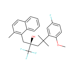 COc1ccc(F)cc1C(C)(C)C[C@@](O)(Cc1c(C)ccc2ccccc12)C(F)(F)F ZINC000028862552