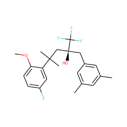 COc1ccc(F)cc1C(C)(C)C[C@@](O)(Cc1cc(C)cc(C)c1)C(F)(F)F ZINC000028862470