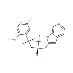 COc1ccc(F)cc1C(C)(C)C[C@@](O)(Cc1cc2ccncc2[nH]1)C(C)(C)C ZINC000113499293