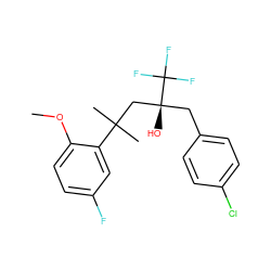 COc1ccc(F)cc1C(C)(C)C[C@@](O)(Cc1ccc(Cl)cc1)C(F)(F)F ZINC000028568091