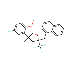 COc1ccc(F)cc1C(C)(C)C[C@@](O)(Cc1cccc2ccccc12)C(F)(F)F ZINC000028862447