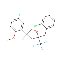 COc1ccc(F)cc1C(C)(C)C[C@@](O)(Cc1ccccc1Cl)C(F)(F)F ZINC000028862316