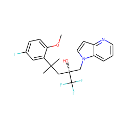COc1ccc(F)cc1C(C)(C)C[C@@](O)(Cn1ccc2ncccc21)C(F)(F)F ZINC000064498940