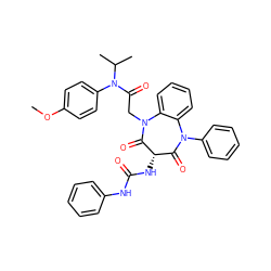 COc1ccc(N(C(=O)CN2C(=O)[C@@H](NC(=O)Nc3ccccc3)C(=O)N(c3ccccc3)c3ccccc32)C(C)C)cc1 ZINC000100819938