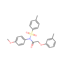 COc1ccc(N(C(=O)COc2cccc(C)c2)S(=O)(=O)c2ccc(C)cc2)cc1 ZINC000001477130