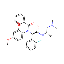 COc1ccc(N(C(=O)c2ccccc2)[C@@H](C(=O)N[C@@H](C)CN(C)C)c2ccccc2F)c(OC)c1 ZINC000040914047