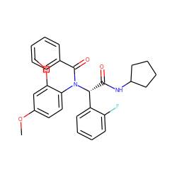 COc1ccc(N(C(=O)c2ccccc2)[C@H](C(=O)NC2CCCC2)c2ccccc2F)c(OC)c1 ZINC000040896820