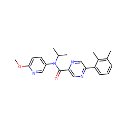 COc1ccc(N(C(=O)c2cnc(-c3cccc(C)c3C)cn2)C(C)C)cn1 ZINC000049072390