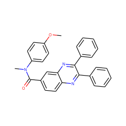 COc1ccc(N(C)C(=O)c2ccc3nc(-c4ccccc4)c(-c4ccccc4)nc3c2)cc1 ZINC000002069942