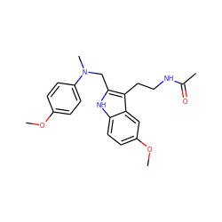 COc1ccc(N(C)Cc2[nH]c3ccc(OC)cc3c2CCNC(C)=O)cc1 ZINC000043025693