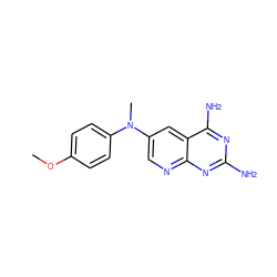 COc1ccc(N(C)c2cnc3nc(N)nc(N)c3c2)cc1 ZINC000096269965