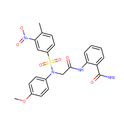 COc1ccc(N(CC(=O)Nc2ccccc2C(N)=O)S(=O)(=O)c2ccc(C)c([N+](=O)[O-])c2)cc1 ZINC000013153716