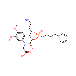 COc1ccc(N(CC(=O)O)C(=O)[C@H](CCCCN)O[P@@](=O)(O)CCCCc2ccccc2)cc1OC ZINC000003924959