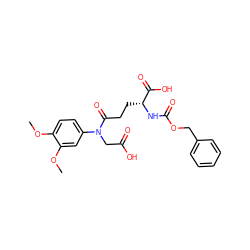 COc1ccc(N(CC(=O)O)C(=O)CC[C@@H](NC(=O)OCc2ccccc2)C(=O)O)cc1OC ZINC000029346009