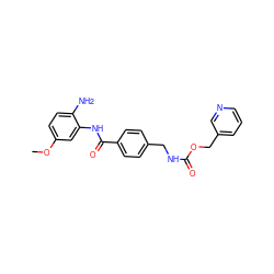 COc1ccc(N)c(NC(=O)c2ccc(CNC(=O)OCc3cccnc3)cc2)c1 ZINC000013799546