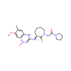 COc1ccc(N/C(=C\[N+](=O)[O-])N[C@H]2CCCCN(CC(=O)N3CCCC3)C2=O)cc1C ZINC000101031942