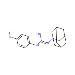 COc1ccc(N/C(N)=N/C23CC4CC(CC(C4)C2)C3)cc1 ZINC000005932701