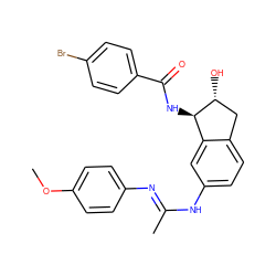 COc1ccc(N=C(C)Nc2ccc3c(c2)[C@@H](NC(=O)c2ccc(Br)cc2)[C@H](O)C3)cc1 ZINC000473087428