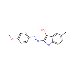 COc1ccc(N=Nc2[nH]c3ccc(C)cc3c2O)cc1 ZINC000253979518