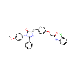 COc1ccc(N2C(=O)/C(=C/c3ccc(OCC(=O)Nc4ccccc4Cl)cc3)N=C2c2ccccc2)cc1 ZINC000473111521