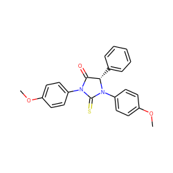 COc1ccc(N2C(=O)[C@H](c3ccccc3)N(c3ccc(OC)cc3)C2=S)cc1 ZINC000013680181