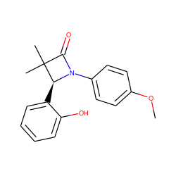 COc1ccc(N2C(=O)C(C)(C)[C@@H]2c2ccccc2O)cc1 ZINC000169324220