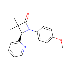 COc1ccc(N2C(=O)C(C)(C)[C@@H]2c2ccccn2)cc1 ZINC000169324212