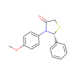 COc1ccc(N2C(=O)CS[C@@H]2c2ccccc2)cc1 ZINC000000067258
