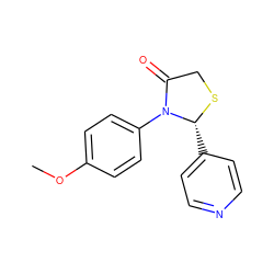 COc1ccc(N2C(=O)CS[C@@H]2c2ccncc2)cc1 ZINC000000431369