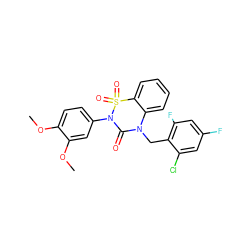 COc1ccc(N2C(=O)N(Cc3c(F)cc(F)cc3Cl)c3ccccc3S2(=O)=O)cc1OC ZINC000211212957