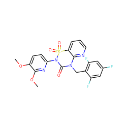 COc1ccc(N2C(=O)N(Cc3c(F)cc(F)cc3F)c3ncccc3S2(=O)=O)nc1OC ZINC000211272513