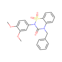 COc1ccc(N2C(=O)N(Cc3ccccc3)c3ccccc3S2(=O)=O)cc1OC ZINC000010273823