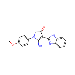 COc1ccc(N2CC(=O)C(c3nc4ccccc4[nH]3)=C2N)cc1 ZINC000000113760